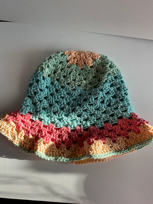 Granny Square bucket hat